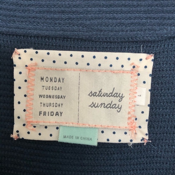 Anthropologie Saturday Sunday  Navy Cardigan - Picture 2 of 5
